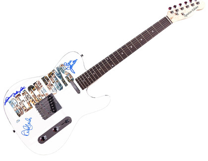 The Beach Boys Johnston Marks Mike Love Autographed Graphics Guitar Exact Proof ACOA