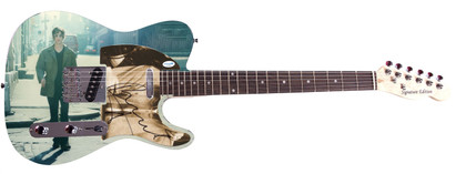 The Verve Richard Ashcroft Signed Custom Graphics Guitar ACOA