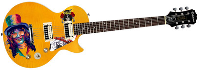 Slash of Guns N Roses Autographed Custom Graphics Epiphone AFD Special II Guitar