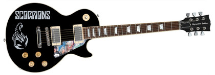 Scorpions Autographed Custom Graphics Guitar ACOA JSA