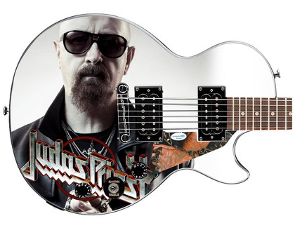 Rob Halford of Judas Priest Autographed Custom Graphics Epiphone Guitar ACOA