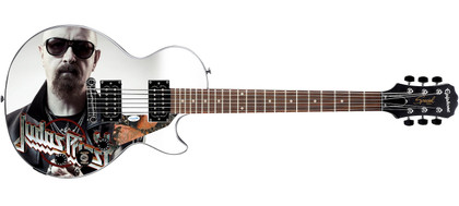 Rob Halford of Judas Priest Autographed Custom Graphics Epiphone Guitar ACOA