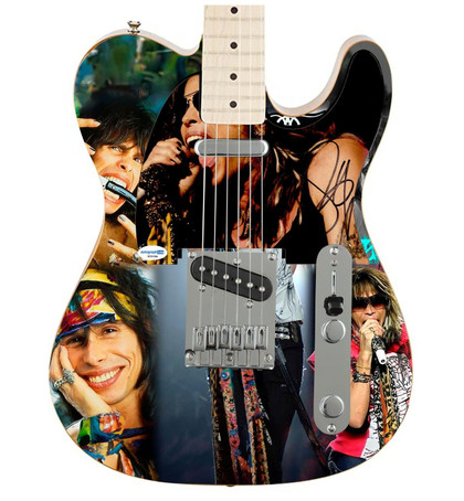 Aerosmith Steven Tyler Autographed "Vocal Virtuoso" 1/1 Fender Tele Graphics Guitar