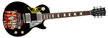 Aerosmith Tom Hamilton Autographed "Dream On" Custom 1/1 Graphics Guitar