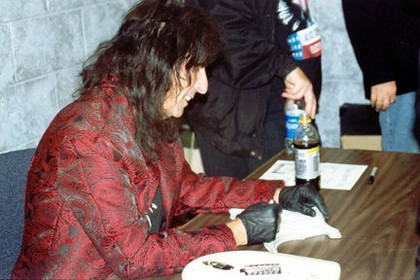 Alice Cooper Signed "The Mad Hatter" Custom Graphics Guitar