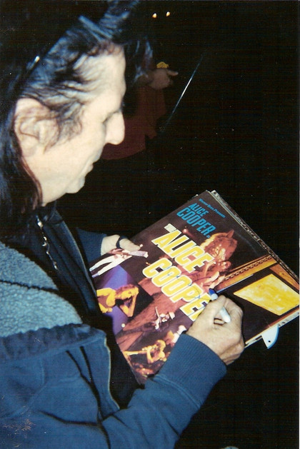 Alice Cooper Signed "The Mad Hatter" Custom Graphics Guitar
