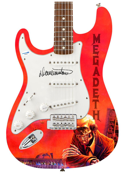 Megadeth Dave Mustaine Autographed Peace Sells but Who's Buying Graphics Guitar ACOA