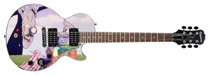 Pink Floyd David Gilmour Autographed Custom "Teacher" Epiphone Graphics Guitar