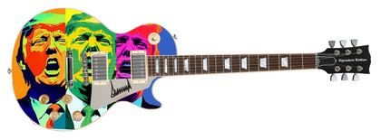 President Donald Trump Signed Custom Modern Art Graphics Guitar