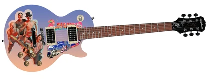 Red Hot Chili Peppers Autographed Return Of The Dream Les Paul Graphics Guitar