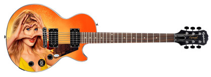 Taylor Swift Autographed Custom Epiphone Graphics Guitar