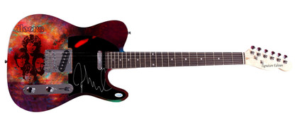 The Doors John Densmore Autographed "Psychedelic Silhouette" 1/1 Graphics Guitar