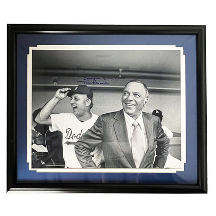 Tommy Lasorda Signed Dodger Blue Eyes Inscription Pose 1 Baseball 16x20 Framed Photo (JSA)