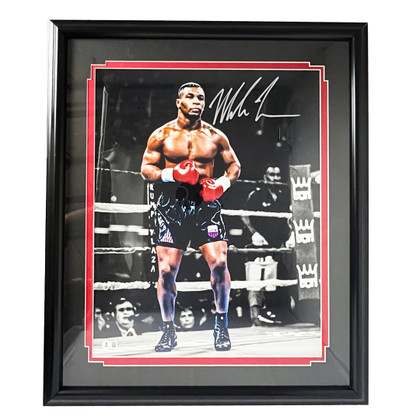 Mike Tyson Signed Pose 1 Boxing 16x20 Framed Photo (Beckett)