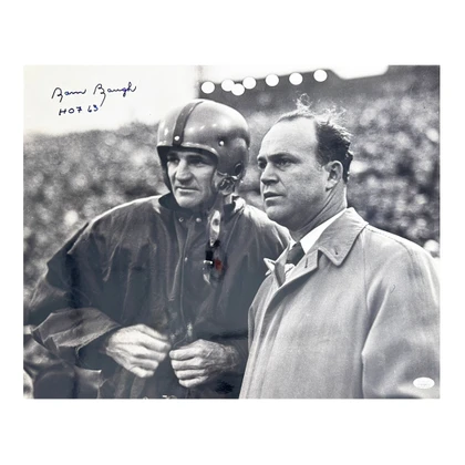 Sammy Baugh Signed HOF 63 Inscription Washington Pose 2 Football 16x20 Photo (JSA)
