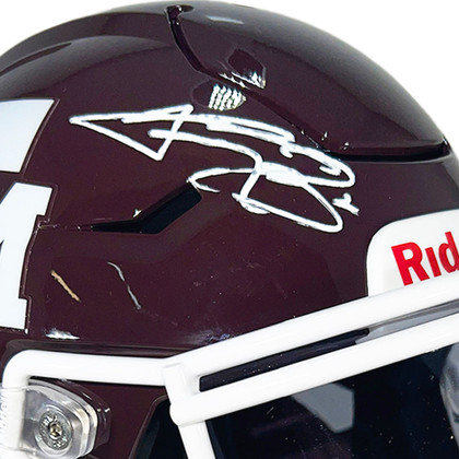 Johnny Manziel Signed Texas A&M Aggies Midi SpeedFlex Mini Football Helmet (Beckett)