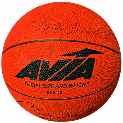 Clyde Drexler Signed Avia Official Size Basketball Spb 40  Coa (Hof/Light Sig)