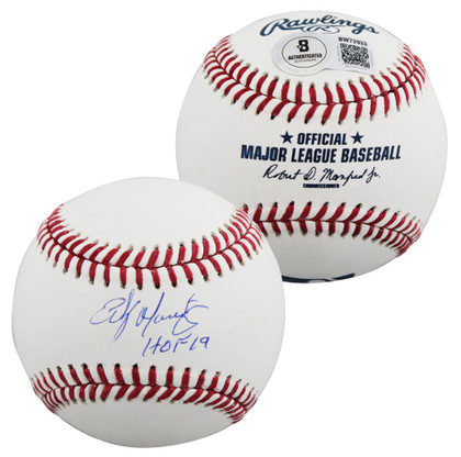 Mariners Edgar Martinez "HOF 19" Signed Robert Manfred OML Baseball W/ Case BAS