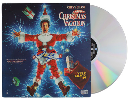 Chevy Chase Signed Christmas Vacation Laserdisc Cover W/Disk BAS Wit #WR44158