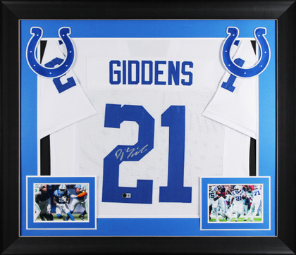 D.J. Giddens Authentic Signed White Pro Style Framed Jersey BAS Witnessed