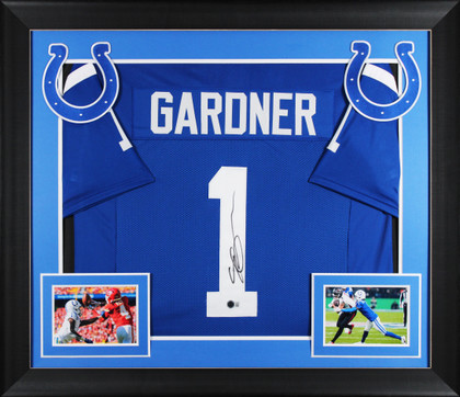 Ahmad "Sauce" Gardner Signed Blue Pro Style Framed Jersey BAS Witnessed