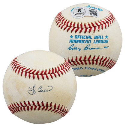 Yankees Yogi Berra Authentic Signed Bobby Brown OAL Baseball BAS #BW89044