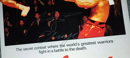 Bolo Yeung Signed Bloodsport 24x36 Poster w Chong Li Exact Proof
