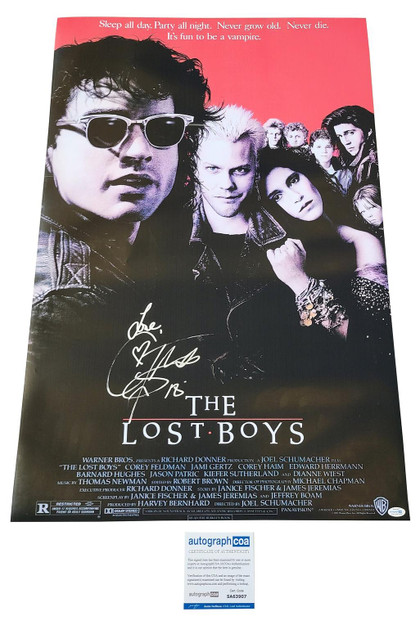 Corey Feldman Signed "Love" The Lost Boys Movie Poster ACOA