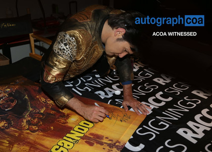 Corey Feldman The Goonies Signed 24x36 Poster ACOA Exact Proof ACOA
