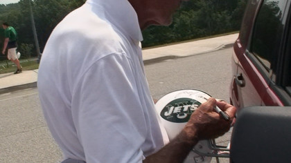 Joe Namath Signed Autographed Jets 18x24 Litho Poster Photo PSA