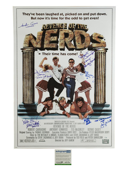 Revenge Of The Nerds Cast Signed Full Sized Movie Poster Exact Proof