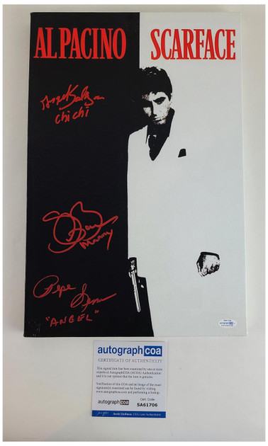 Scarface Cast Signed 12x18 Poster Photo Canvas ACOA Version 1