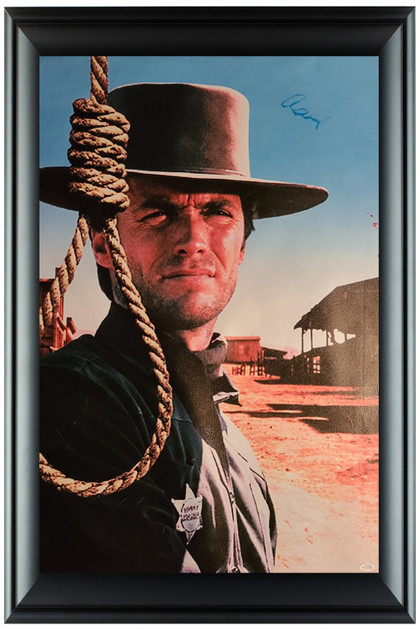 Clint Eastwood Signed Framed 24x36 Canvas Hang Em High Poster