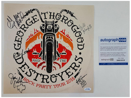 George Thorogood & The Destroyers Signed Album Cover Poster Flat ACOA Version 1