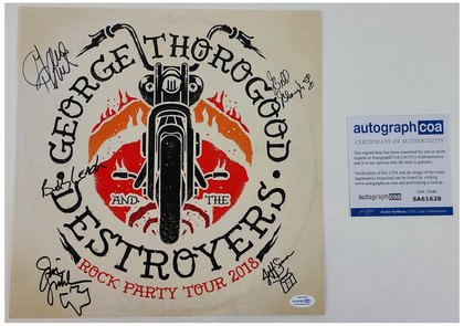 George Thorogood & The Destroyers Signed Album Cover Poster Flat ACOA Version 8