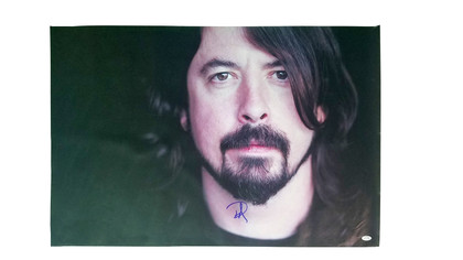 Nirvana Foo Fighters Dave Grohl Autographed Framed 24x36 Canvas Poster Exact Pro