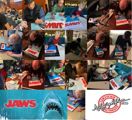 Jaws Cast x10 Signed Autographed 12x18 Poster ACOA Exact Video Proof ACOA Version 2