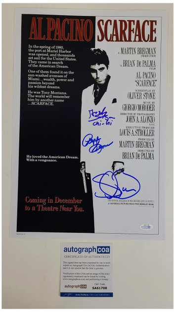 Scarface Cast Signed 12x18 Poster Photo ACOA Version 1