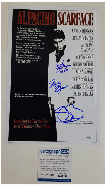 Scarface Cast Signed 12x18 Poster Photo ACOA Version 2