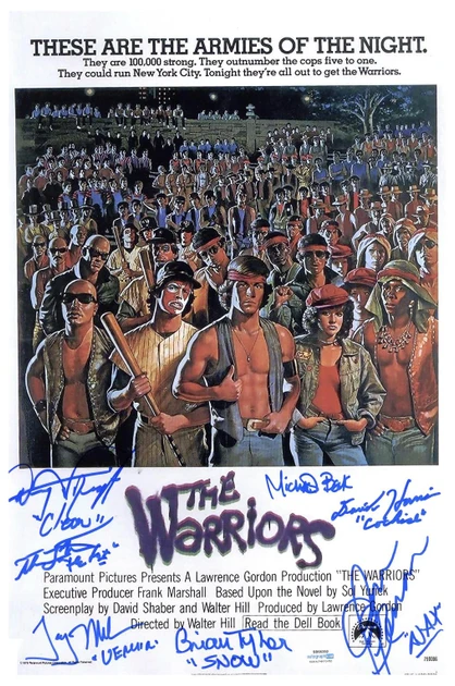 The Warriors Cast Signed 12x18 Poster Photo Exact Proof ACOA