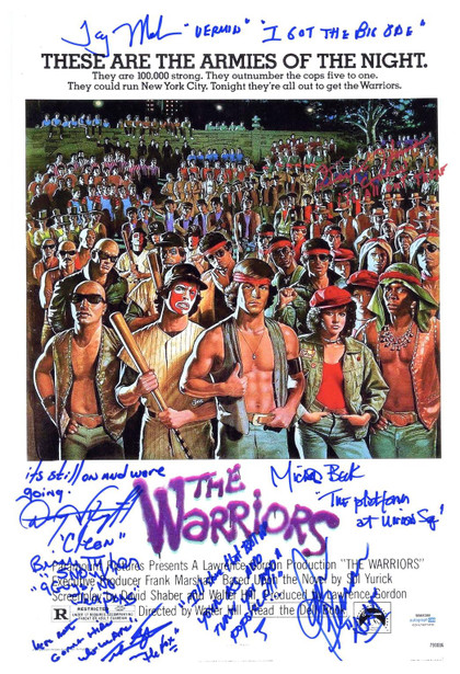 The Warriors Cast Signed w Movie Quotes 12x18 Poster Photo Exact Proof ACOA Version 1