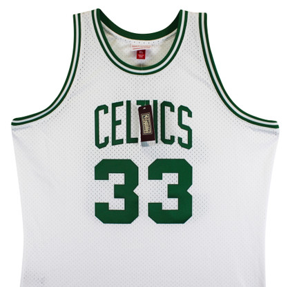 Celtics (3) Bird, Parish & McHale Signed White M&N Swingman Jersey BAS Witnessed