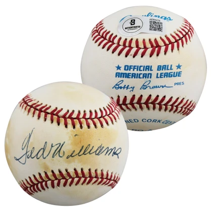 Red Sox Ted Williams Authentic Signed Bobby Brown OAL Baseball BAS #AE64476