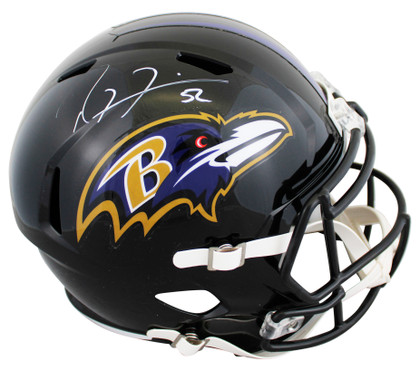 Ravens Ray Lewis Signed Full Size Speed Rep Helmet BAS Witnessed #4W527887