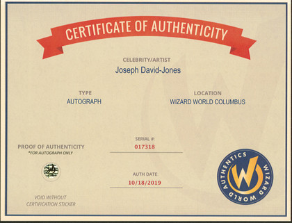 Joseph David-Jones Arrow Authentic Signed 8x10 Photo  Wizard World #017318