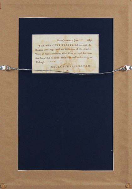 George Washington Signed & Framed 1783 Revolutionary War Discharge Document BAS