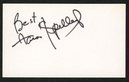 Aaron Spelling Charlie's Angels "Best" Signed 3x5 Index Card BAS #BW70033