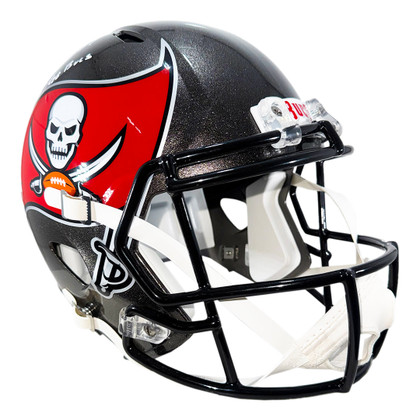 LeGarrette Blount Signed Go Bucs! Inscription Tamba Bay Buccaneers Speed Full-Size Replica Football Helmet (JSA)