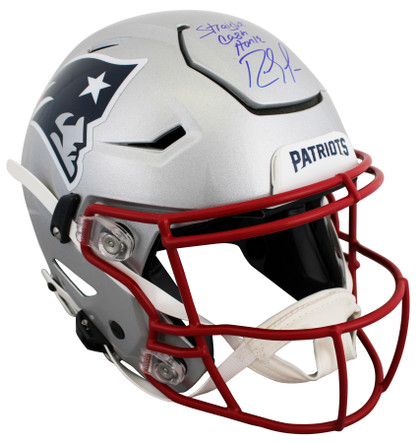 Patriots Randy Moss "Straight Cash Homie" Signed Speed Flex F/S Helmet BAS Wit 2