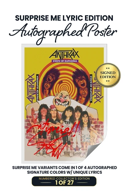 Scott Ian Signed Anthrax Posters